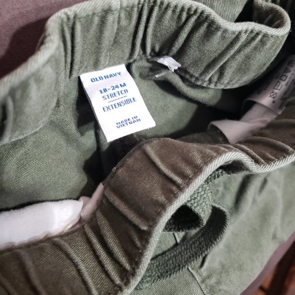 Old Navy Green Pants With Adjustable Drawstring Elastic Waist Size 18-24 Months - Picture 5 of 6